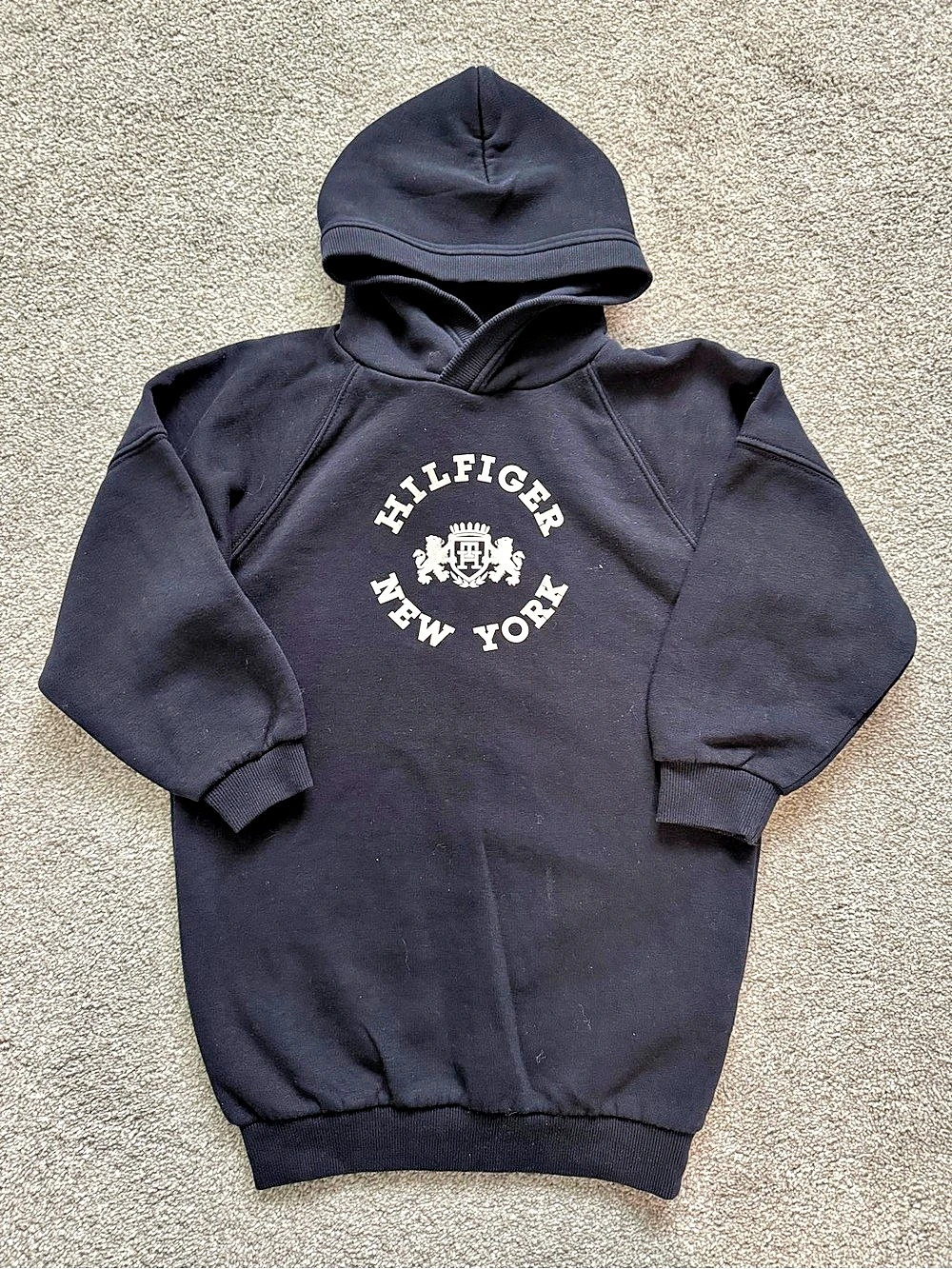 Tommy Hilfiger navy Hoodie dress. Size 5